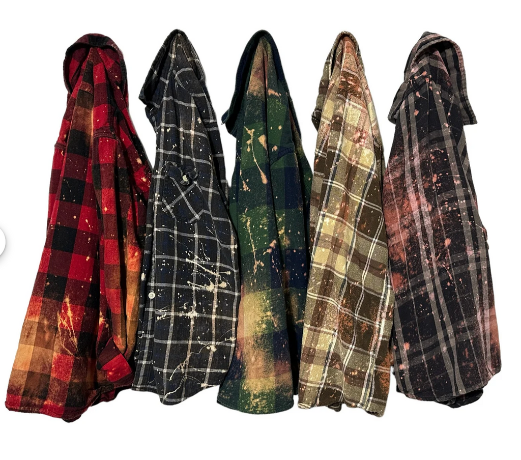Bleach Dyed Once Loved Flannel