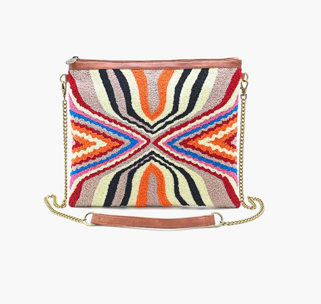 THE SOHO TUFFED TAN CLUTCH