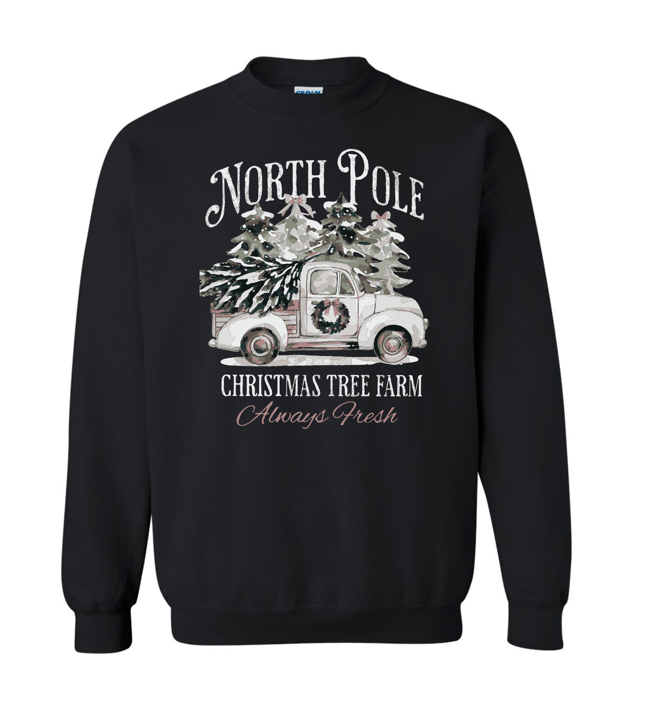 Adult Unisex North Pole Christmas Tree Farm Crewneck