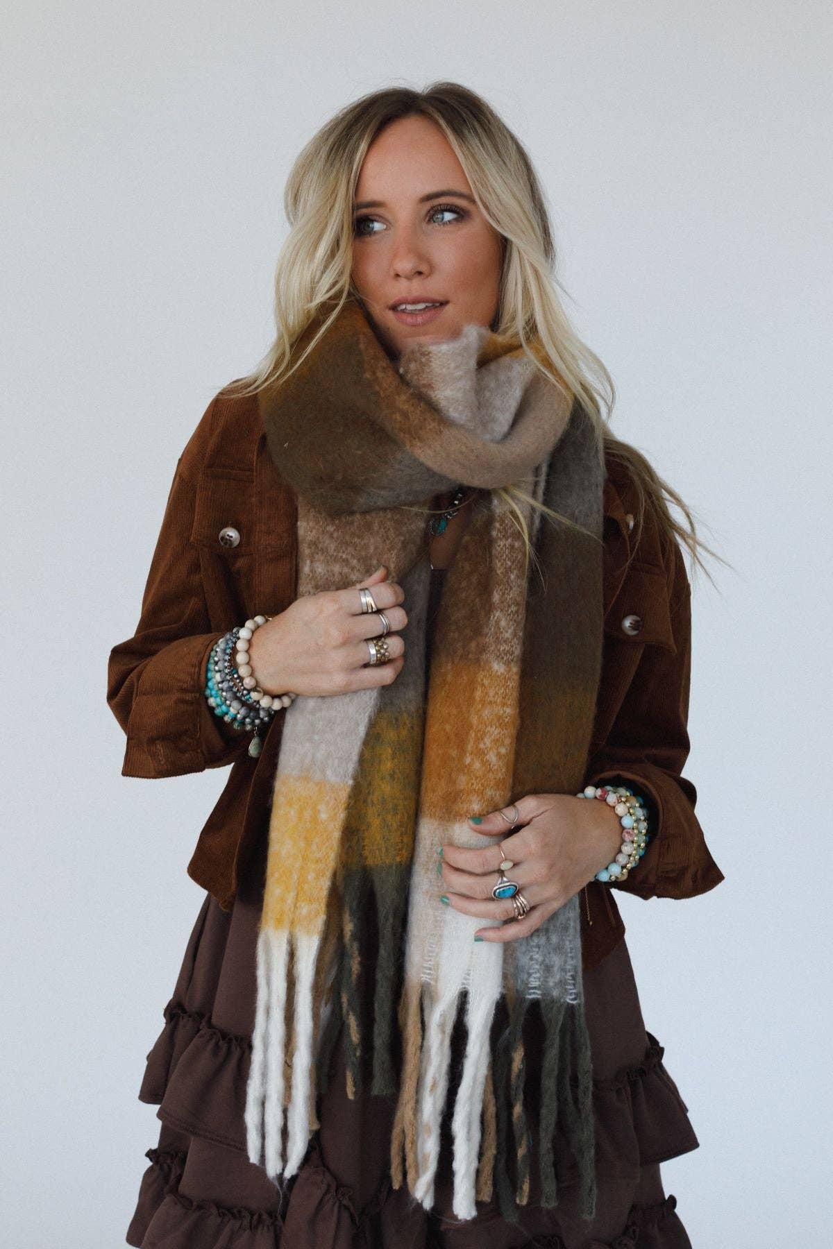 Everest Cozy Plaid Scarf
