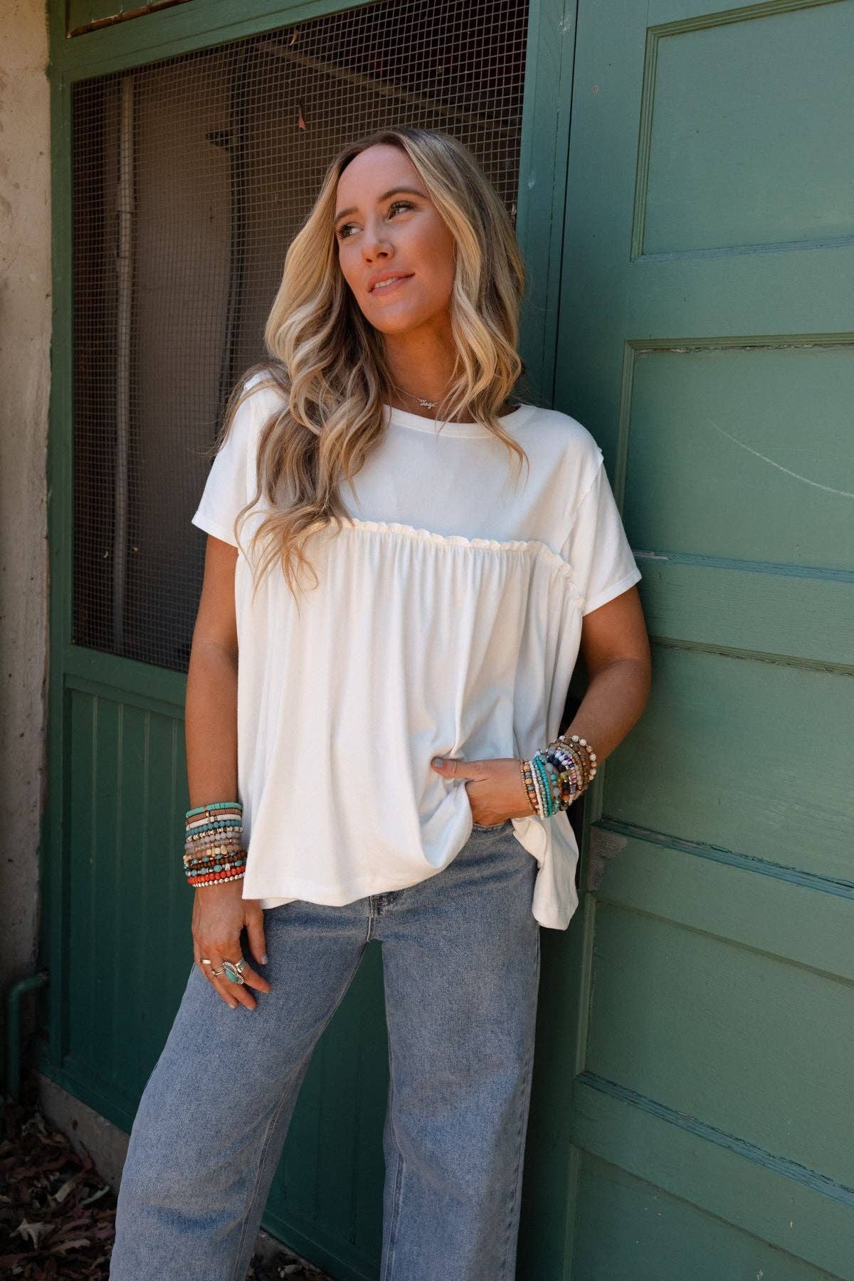 Sunday Morning Babydoll Top