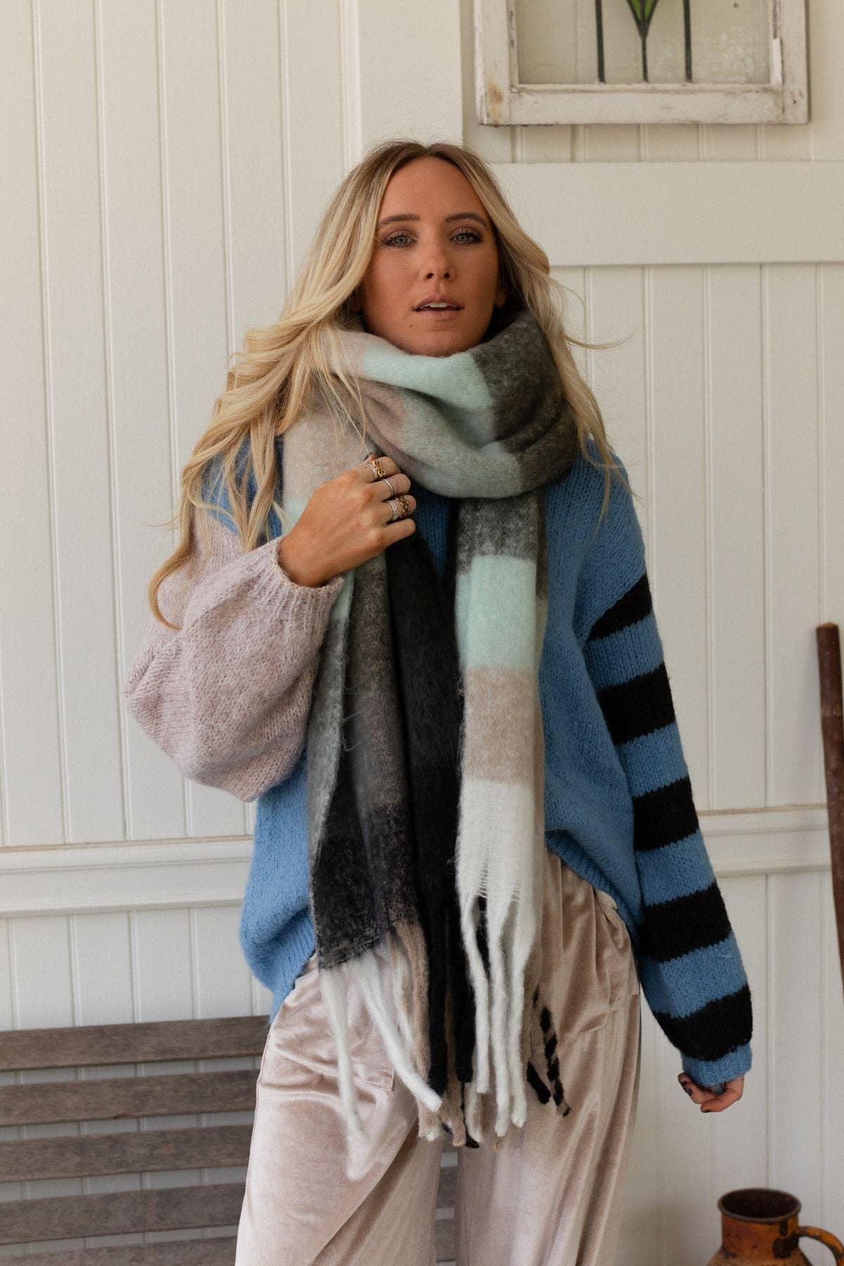 Everest Cozy Plaid Scarf