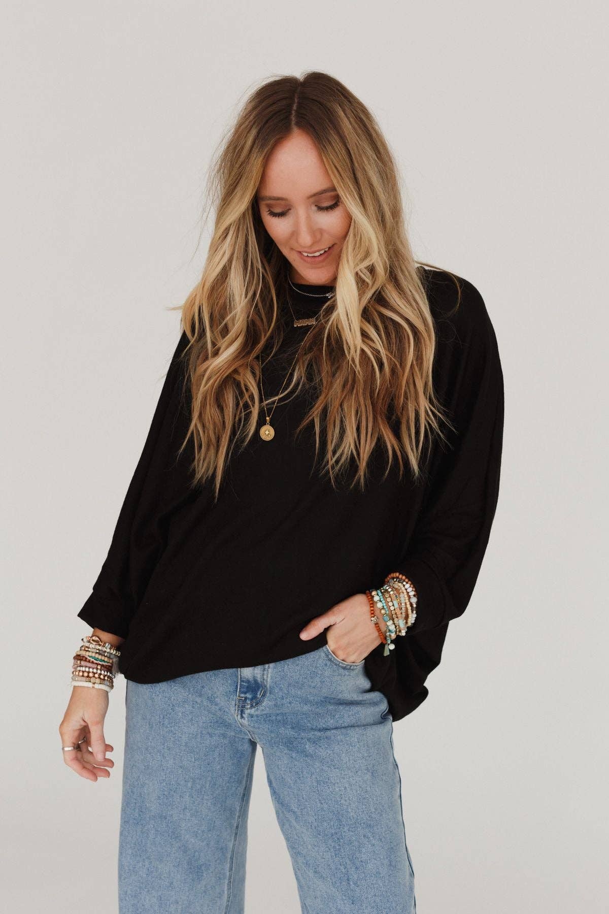 Fly With Me Batwing Sleeve Knit Sweater