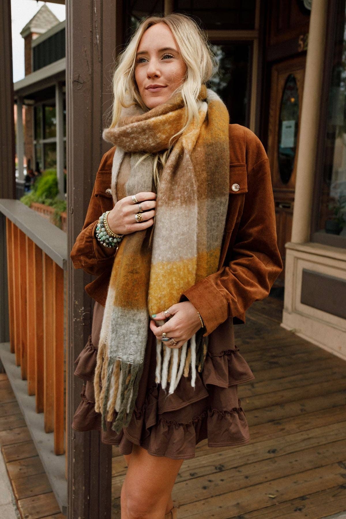Everest Cozy Plaid Scarf