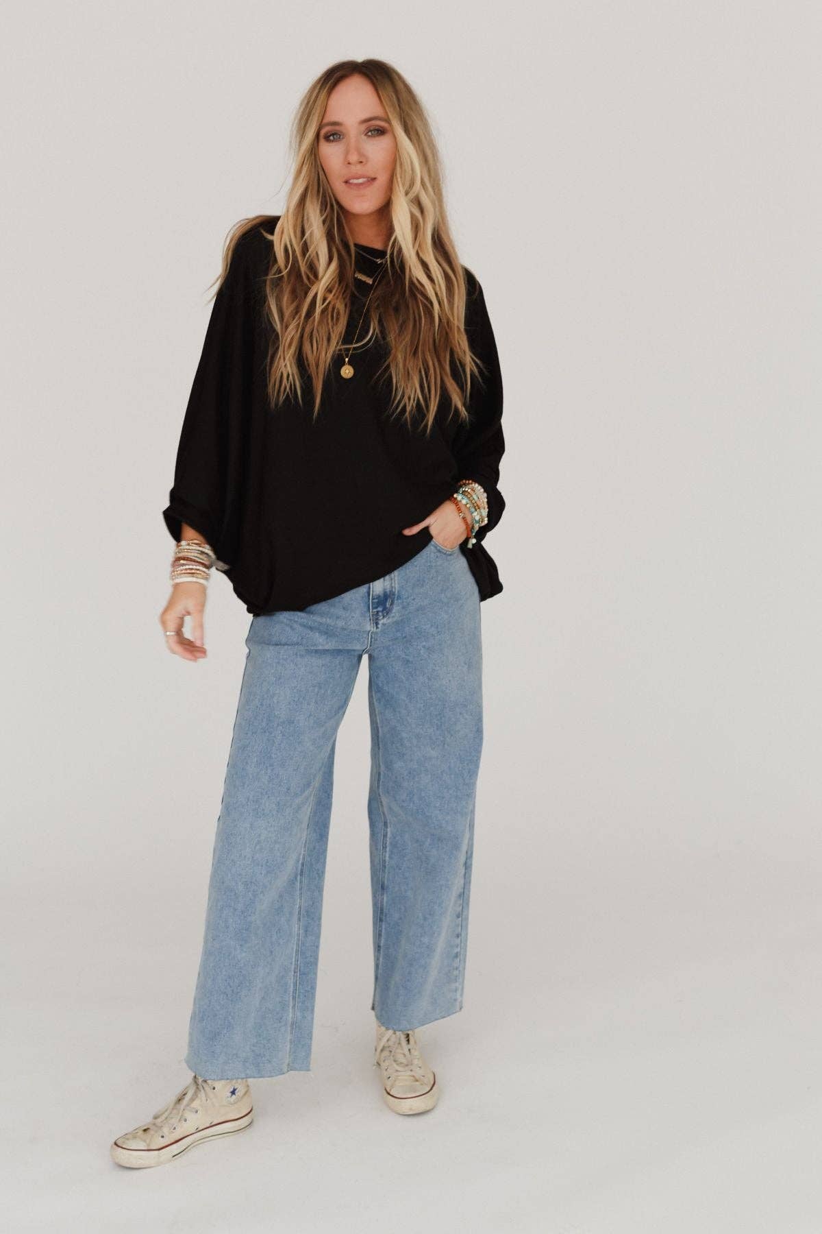 Fly With Me Batwing Sleeve Knit Sweater