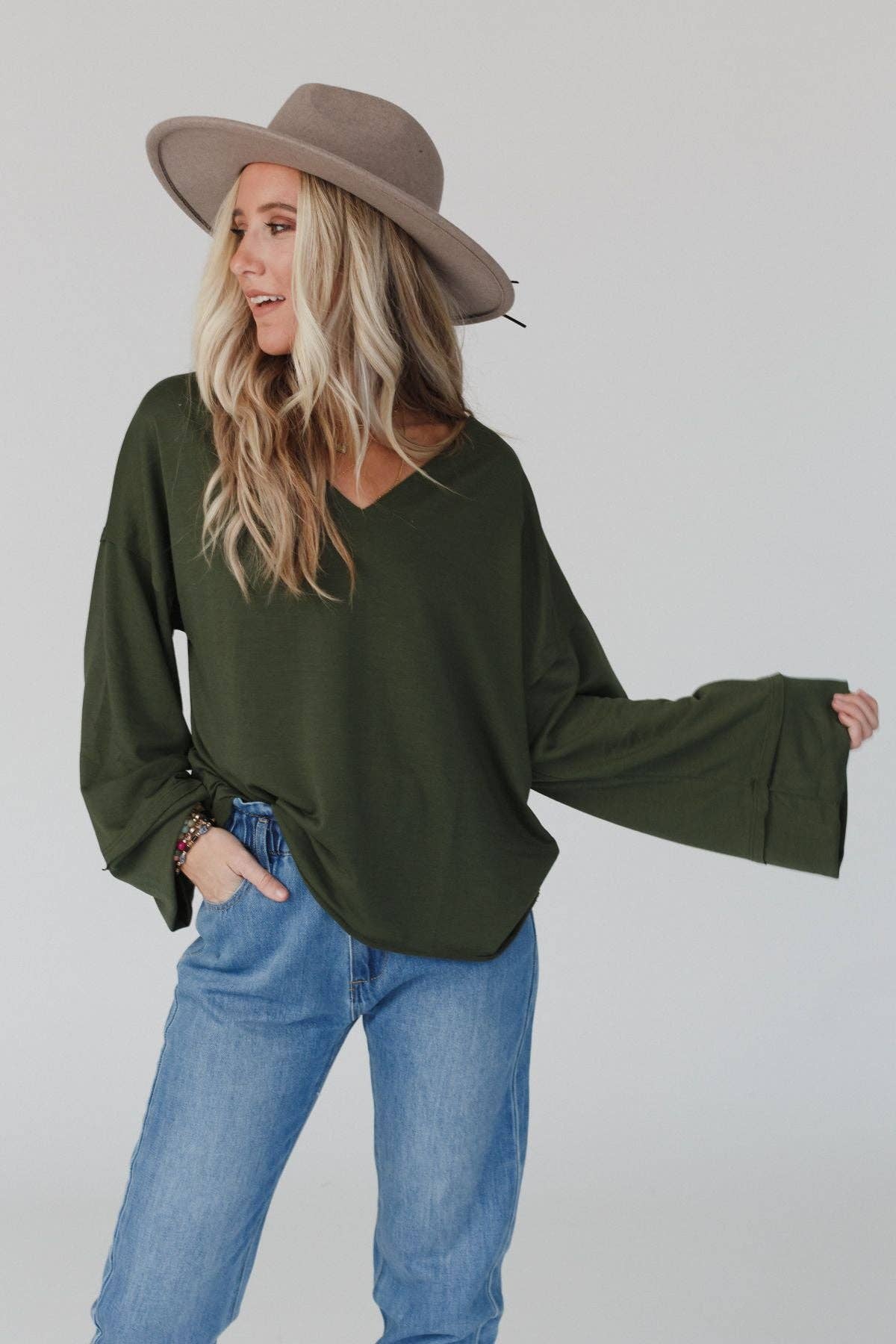 Love It V Neckline Sweater Top