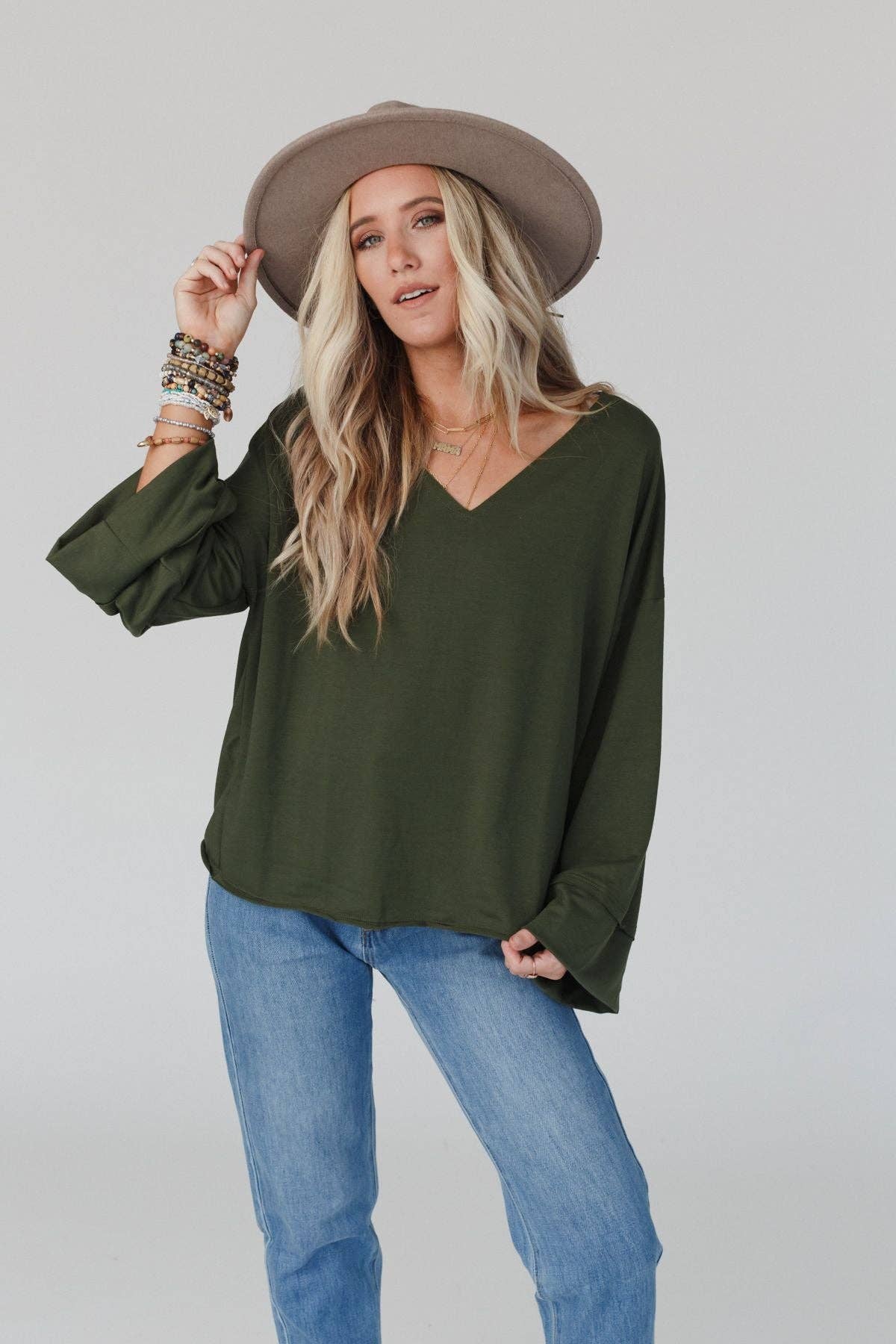 Love It V Neckline Sweater Top