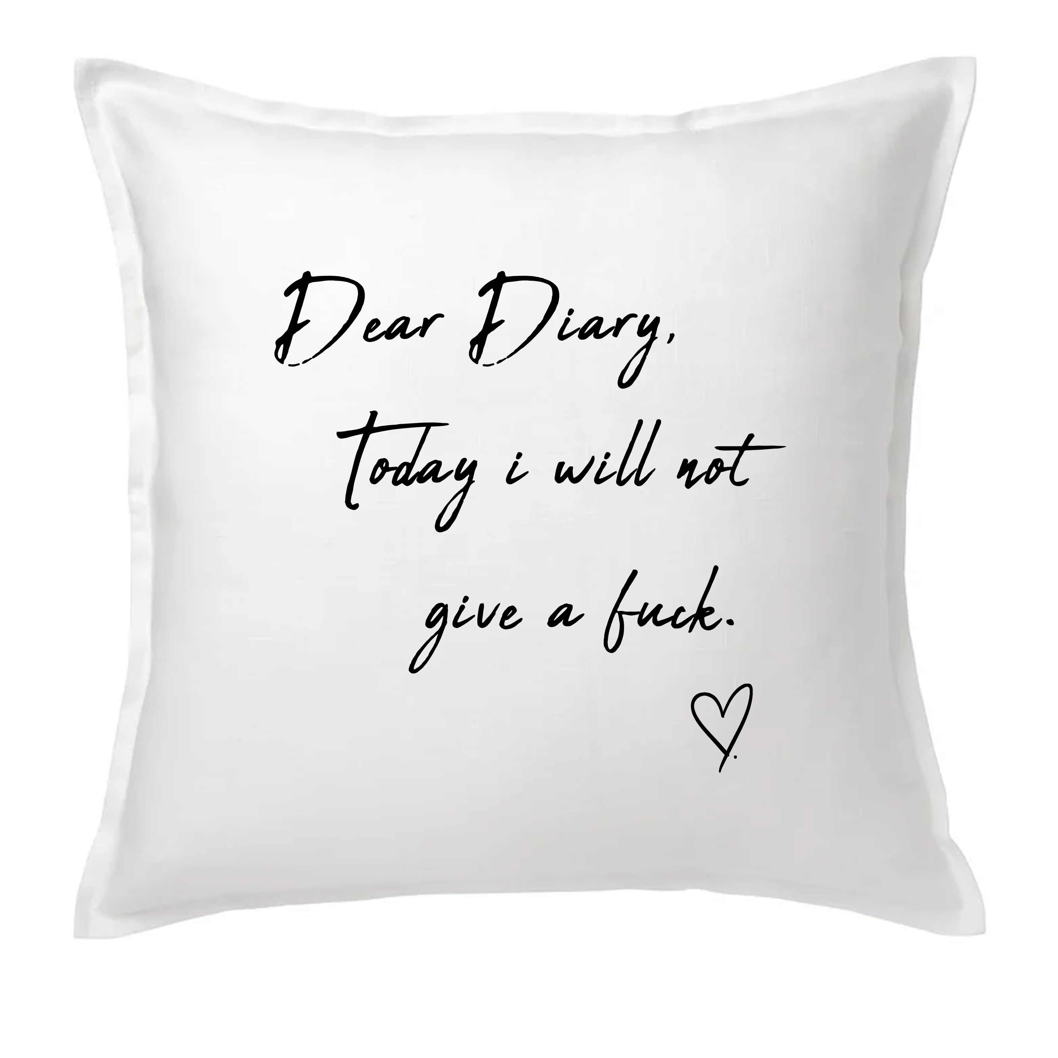 Dear Diary Give a Fuck Throw Pillow