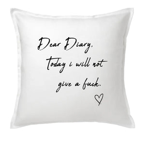 Dear Diary Give a Fuck Throw Pillow