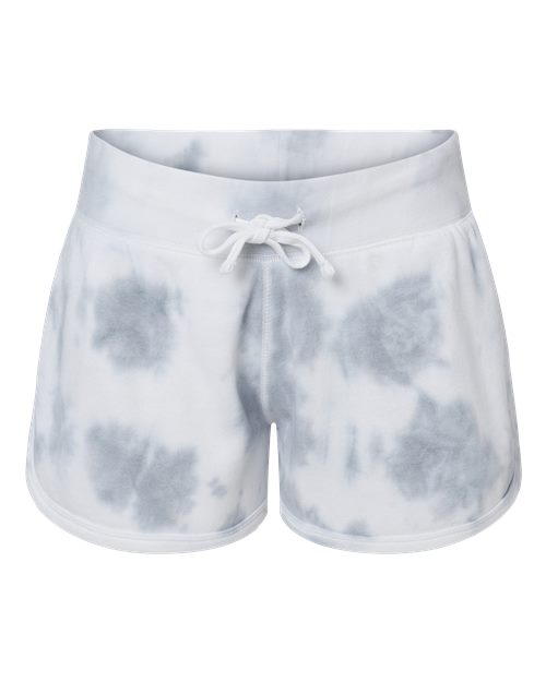 Womens Tie Dye Fleece Shorts