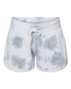 Womens Tie Dye Fleece Shorts