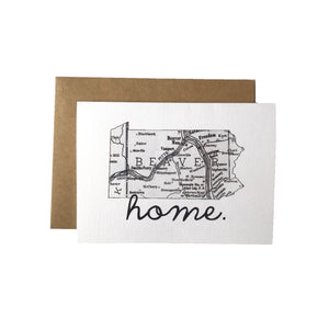 Beaver Map Card