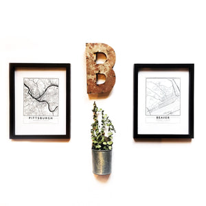 Street Map Framed Print