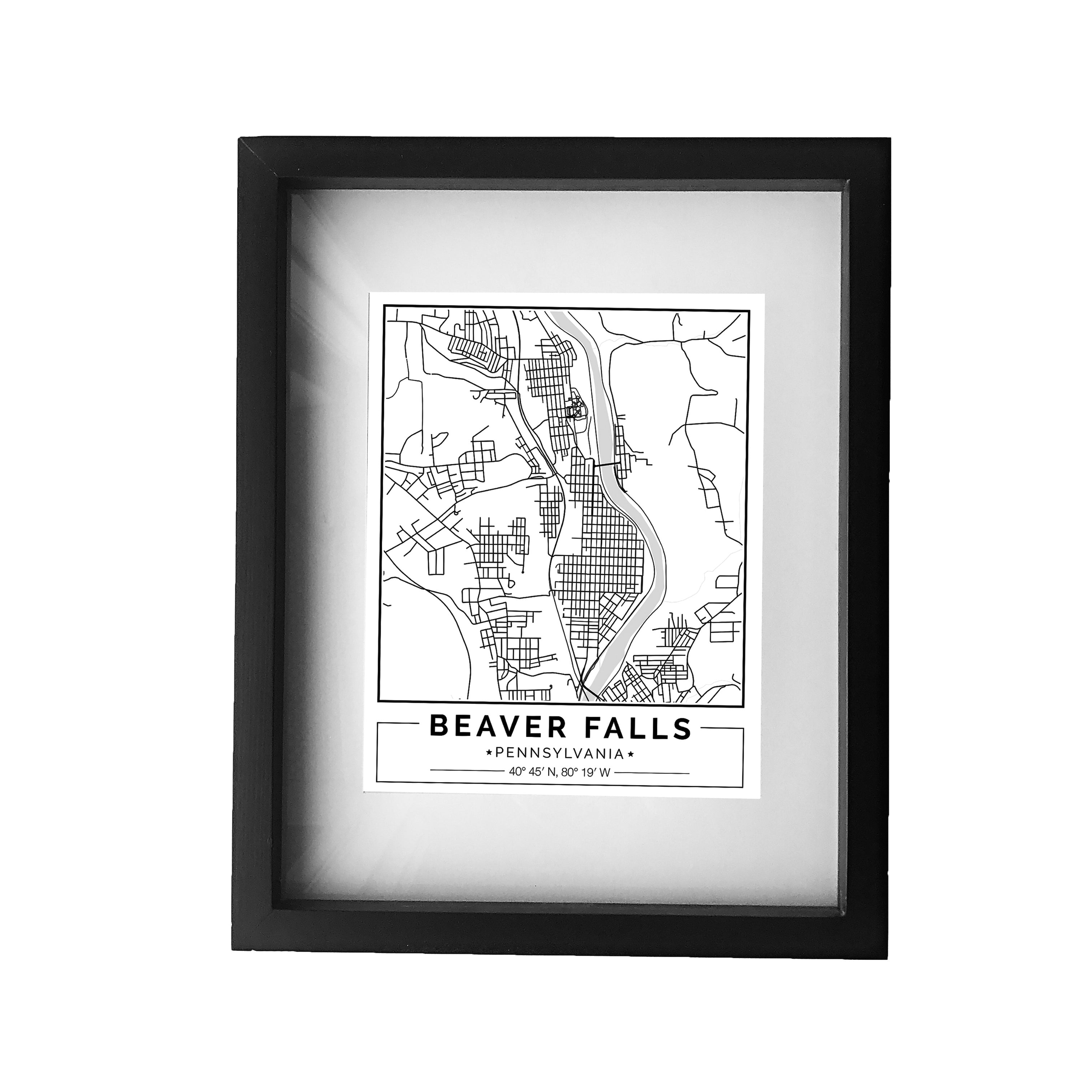 Street Map Framed Print