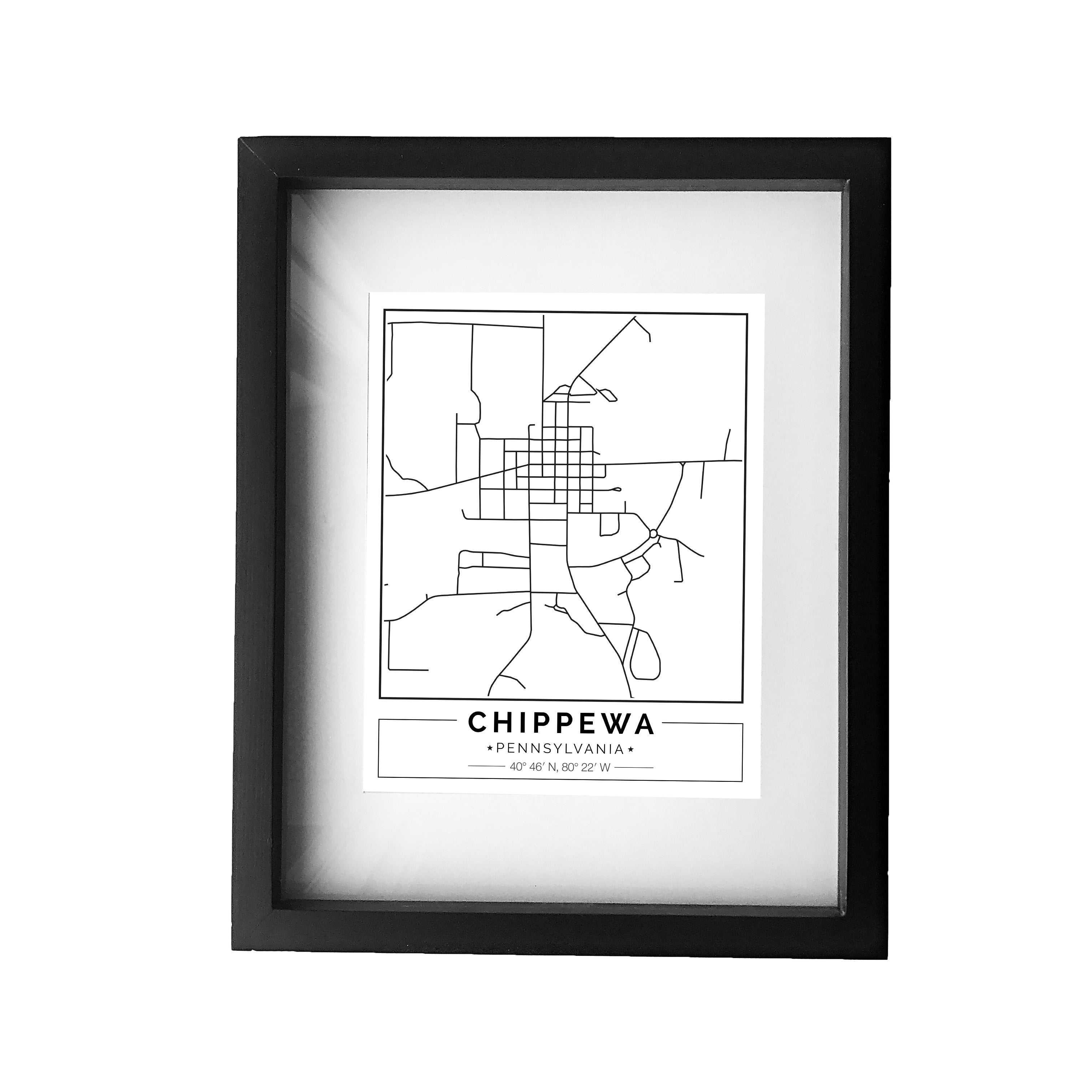 Street Map Framed Print