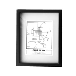 Street Map Framed Print