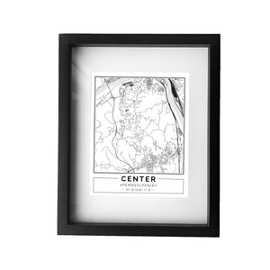 Street Map Framed Print