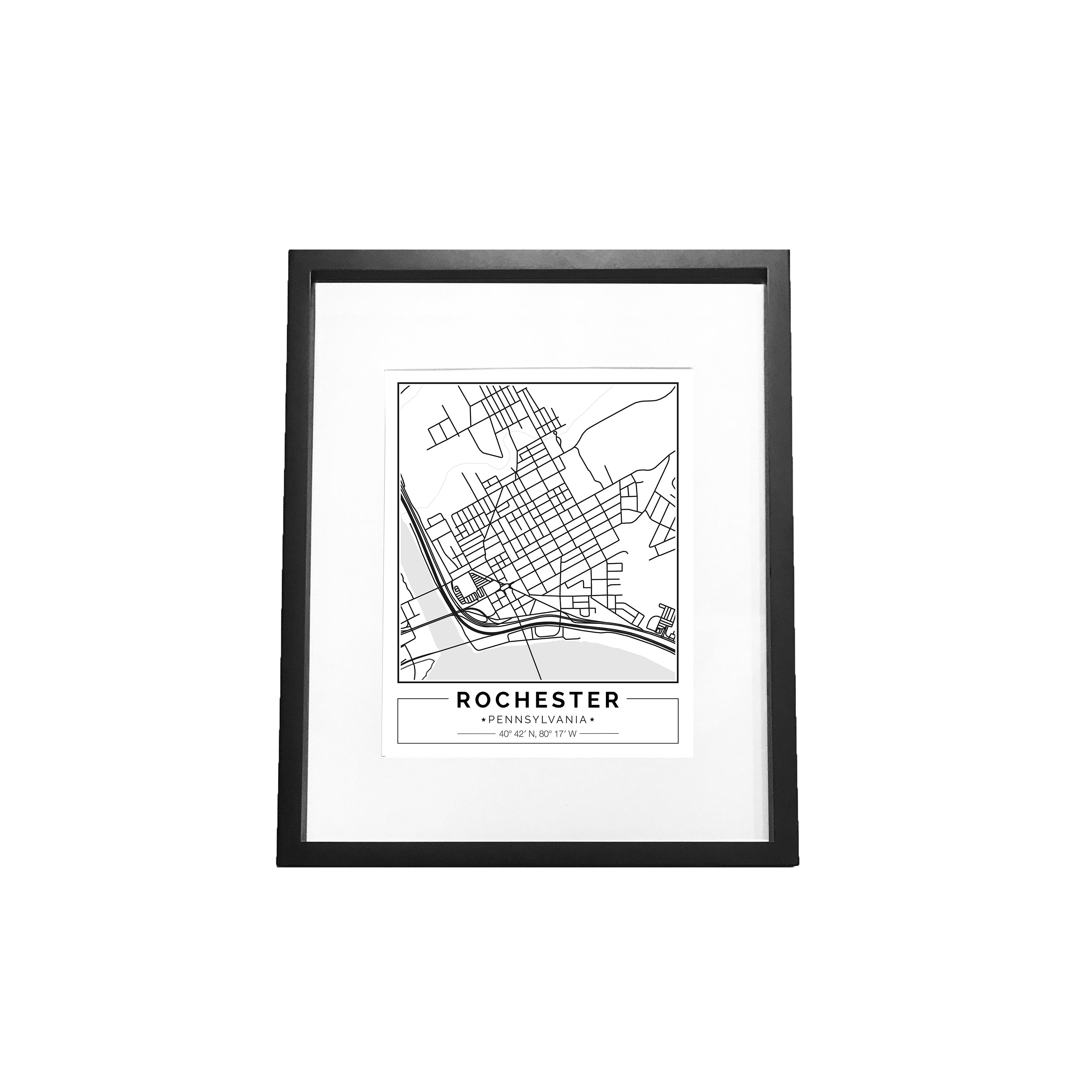 Street Map Framed Print