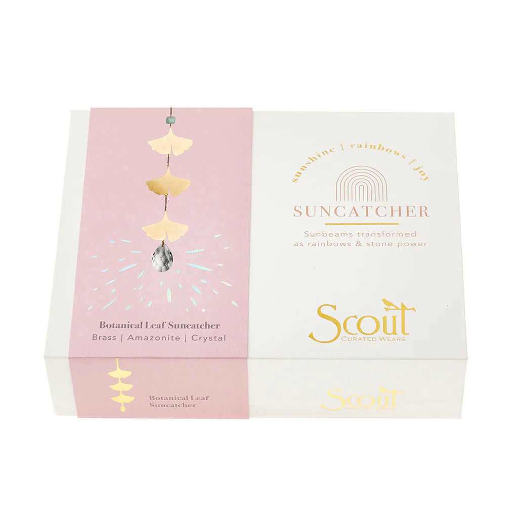 Scout Suncatcher - Botanical Leaf/Amazonite