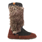 Acorn Slouch Boot (Kids) Charcoal Faux Fur